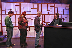 Gareth Tidball and Rick Homan (far right), with Philip Goleman and Cat Luedtke - photo Jim Norrena